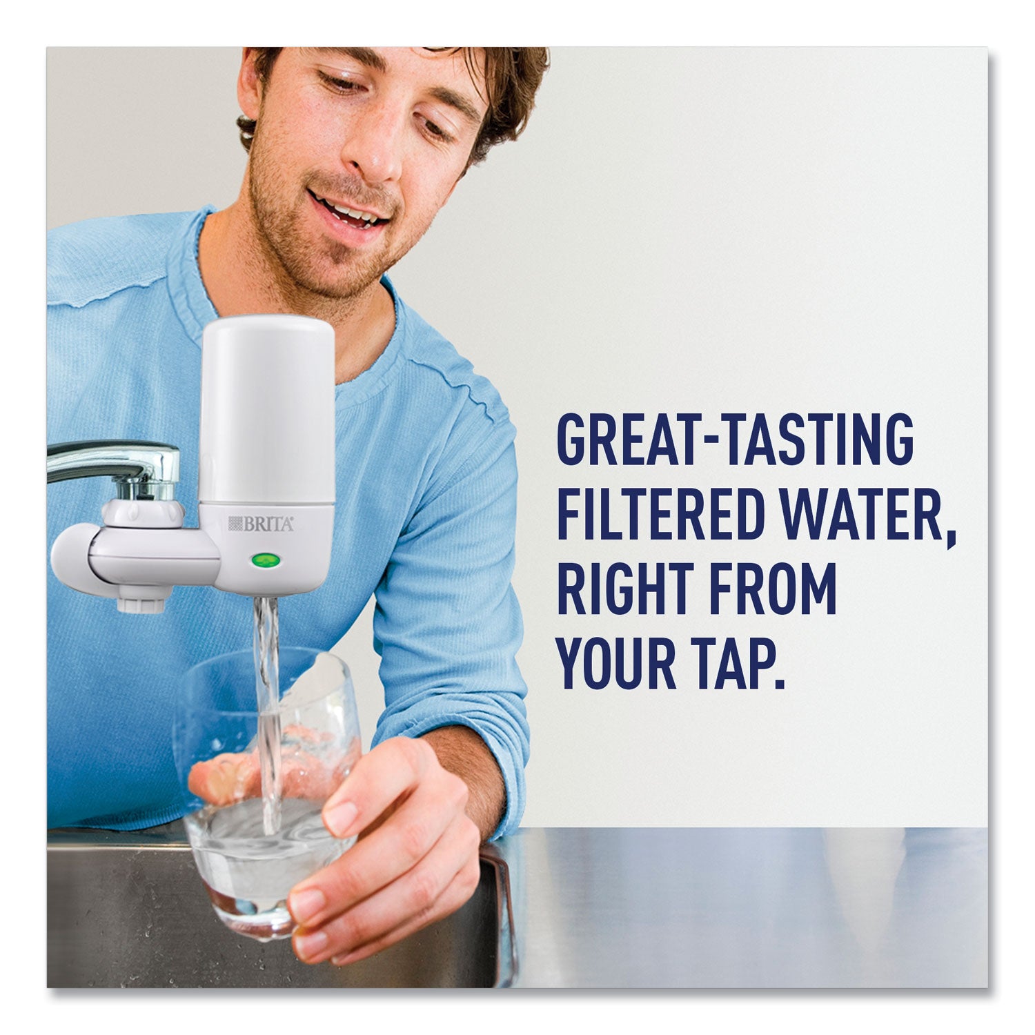 On Tap Faucet Water Filter System, White - 