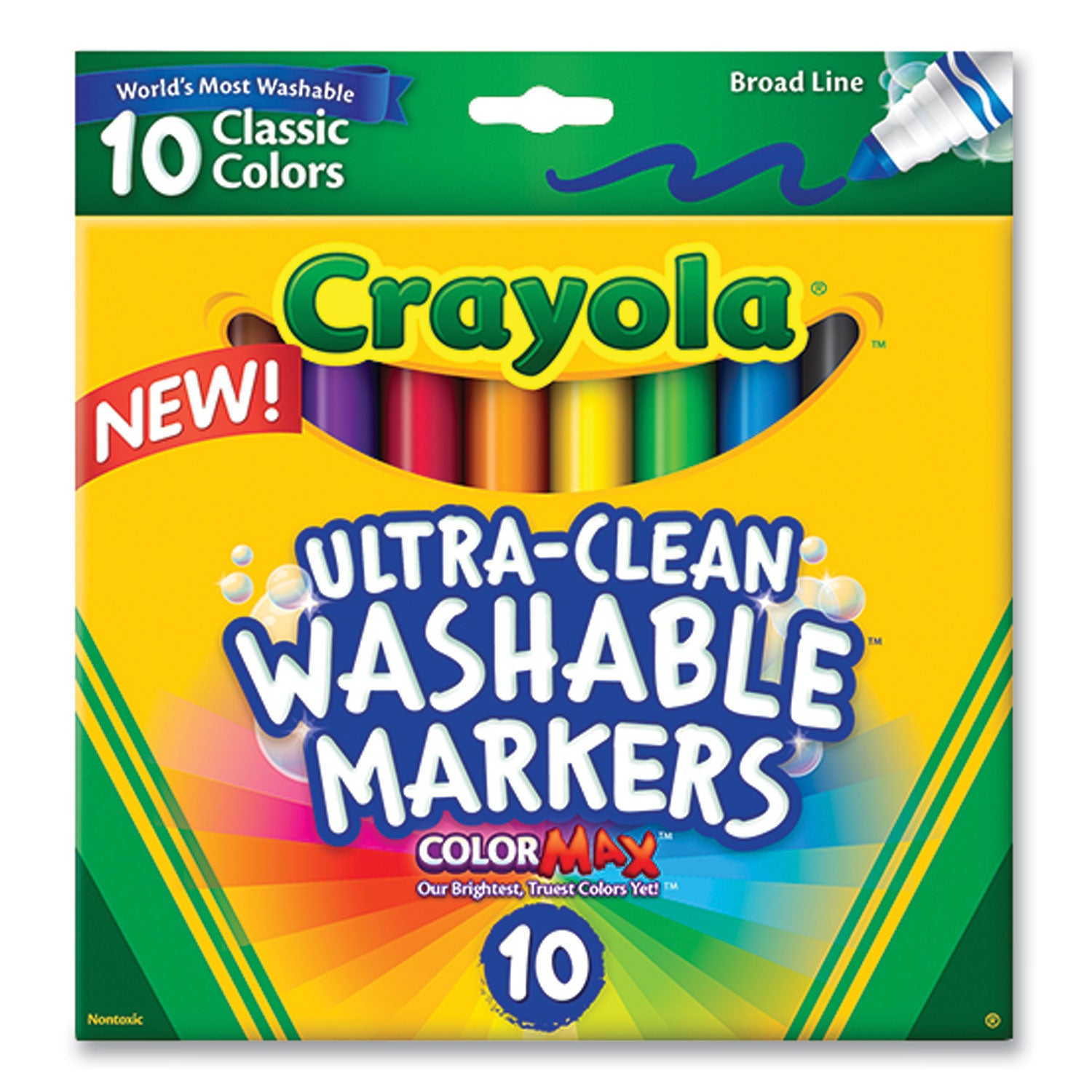 ultra-clean-washable-markers-broad-bullet-tip-assorted-colors-10-pack_cyo587851 - 2