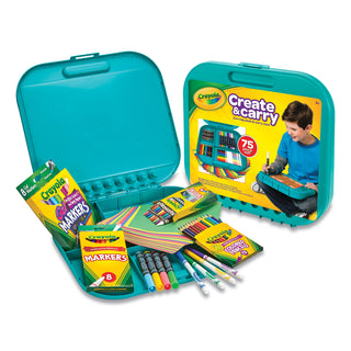 Create N' Carry Case, Combo Art Storage Case and Lap Desk, 75 Pieces