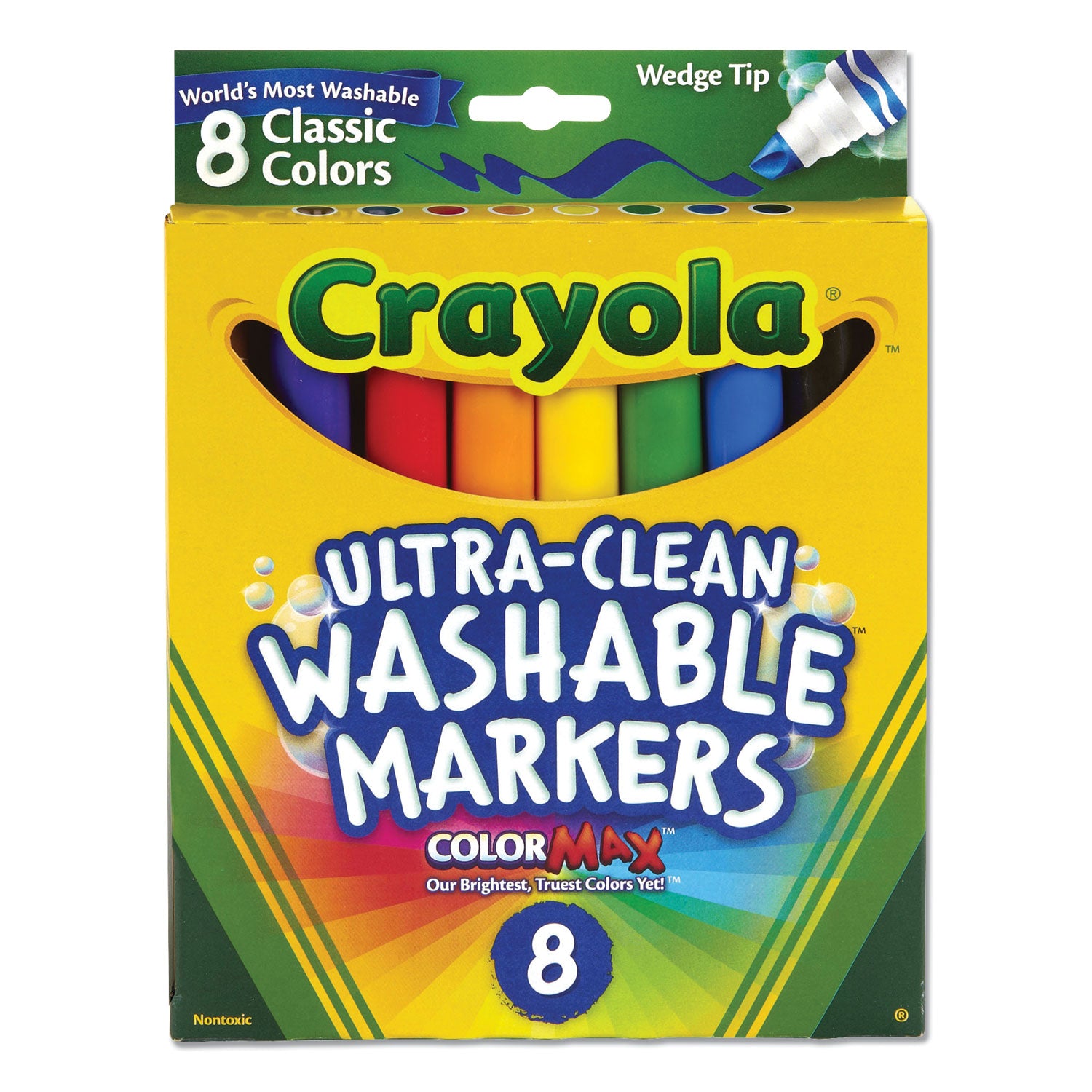 ultra-clean-washable-markers-fine-broad-wedge-chisel-tips-assorted-colors-8-box_cyo587208 - 1