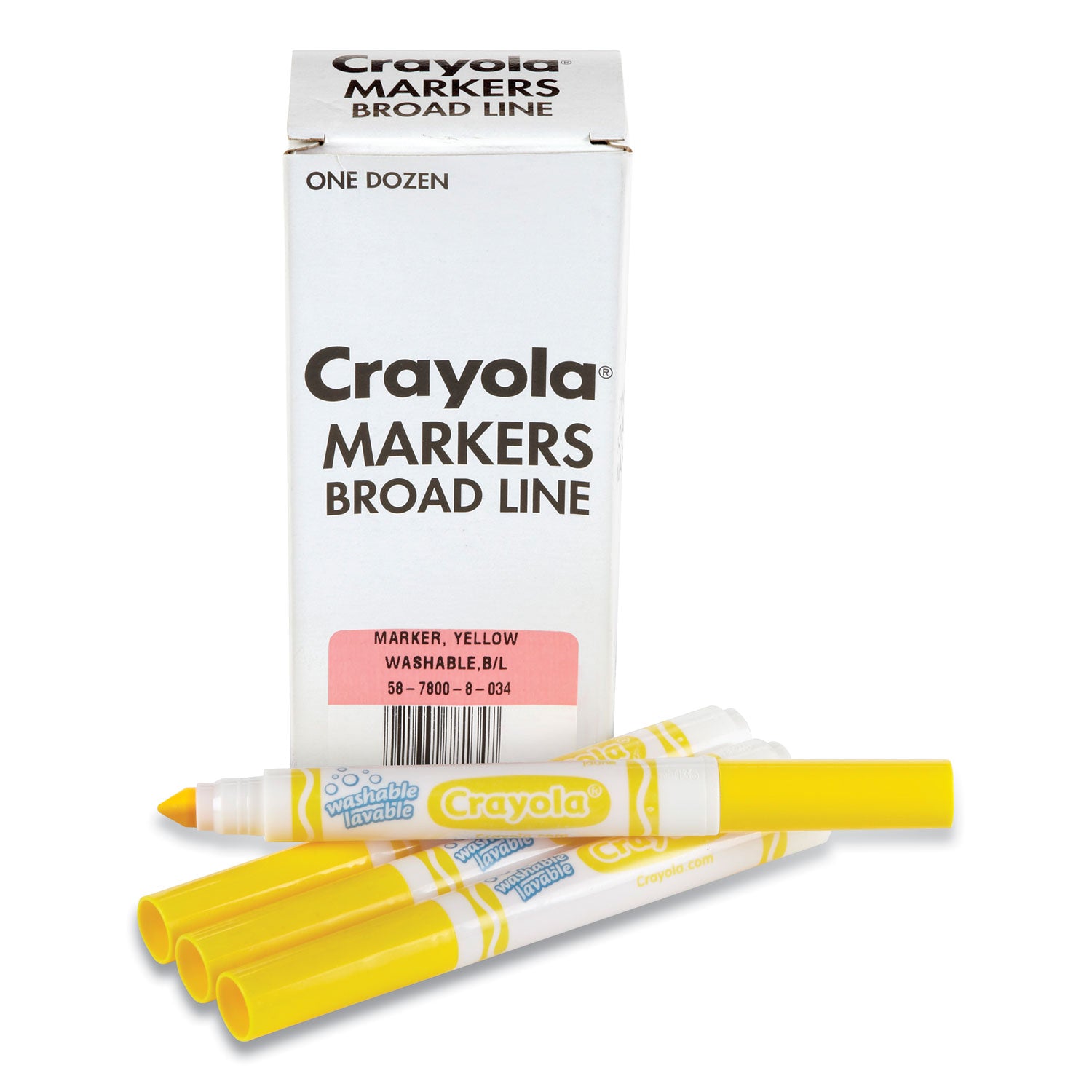 broad-line-washable-markers-broad-bullet-tip-yellow-12-box_cyo587800034 - 1