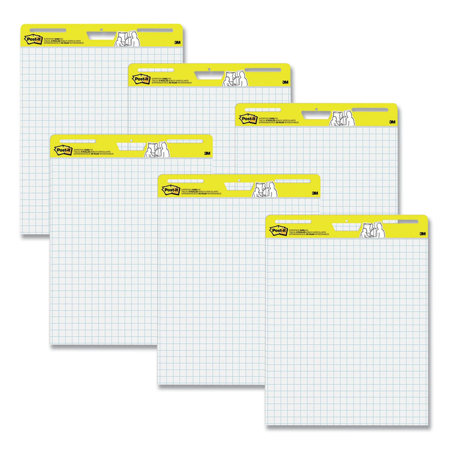 vertical-orientation-self-stick-easel-pads-quadrille-rule-1-sq-in-25-x-30-white-30-sheets-6-pack_mmm560vad6pk - 1