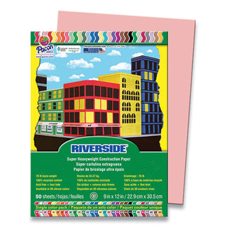 riverside-construction-paper-76-lb-text-weight-9-x-12-salmon-50-pack_riv03970 - 1