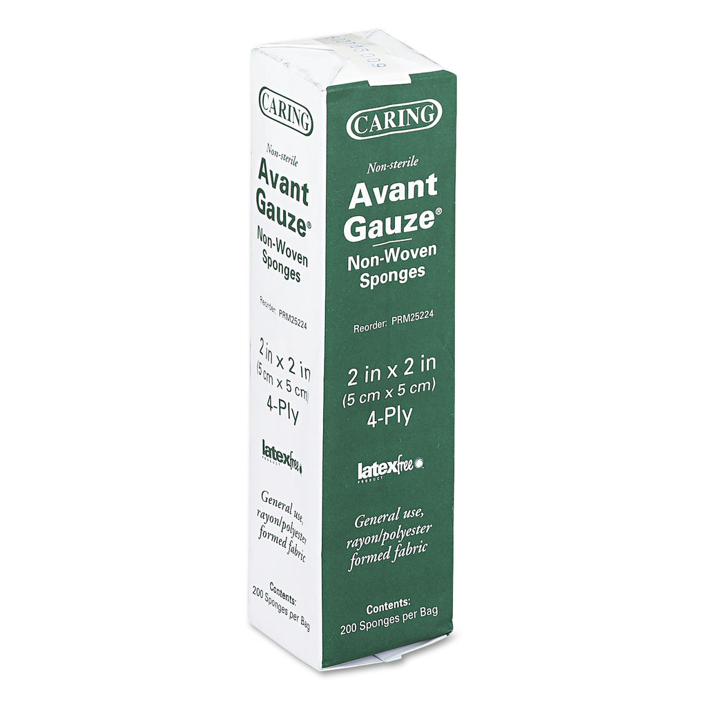 Gauze Sponges, Non-Sterile, 4-Ply, 2 x 2, 200/Box