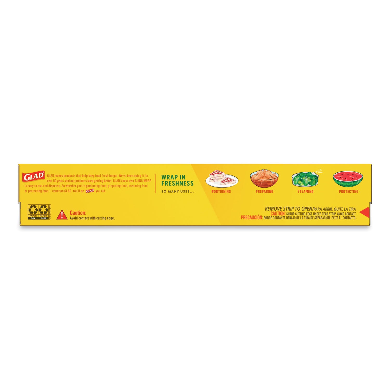 ClingWrap Plastic Wrap, 200 Square Foot Roll, Clear, 12 Rolls/Carton - 