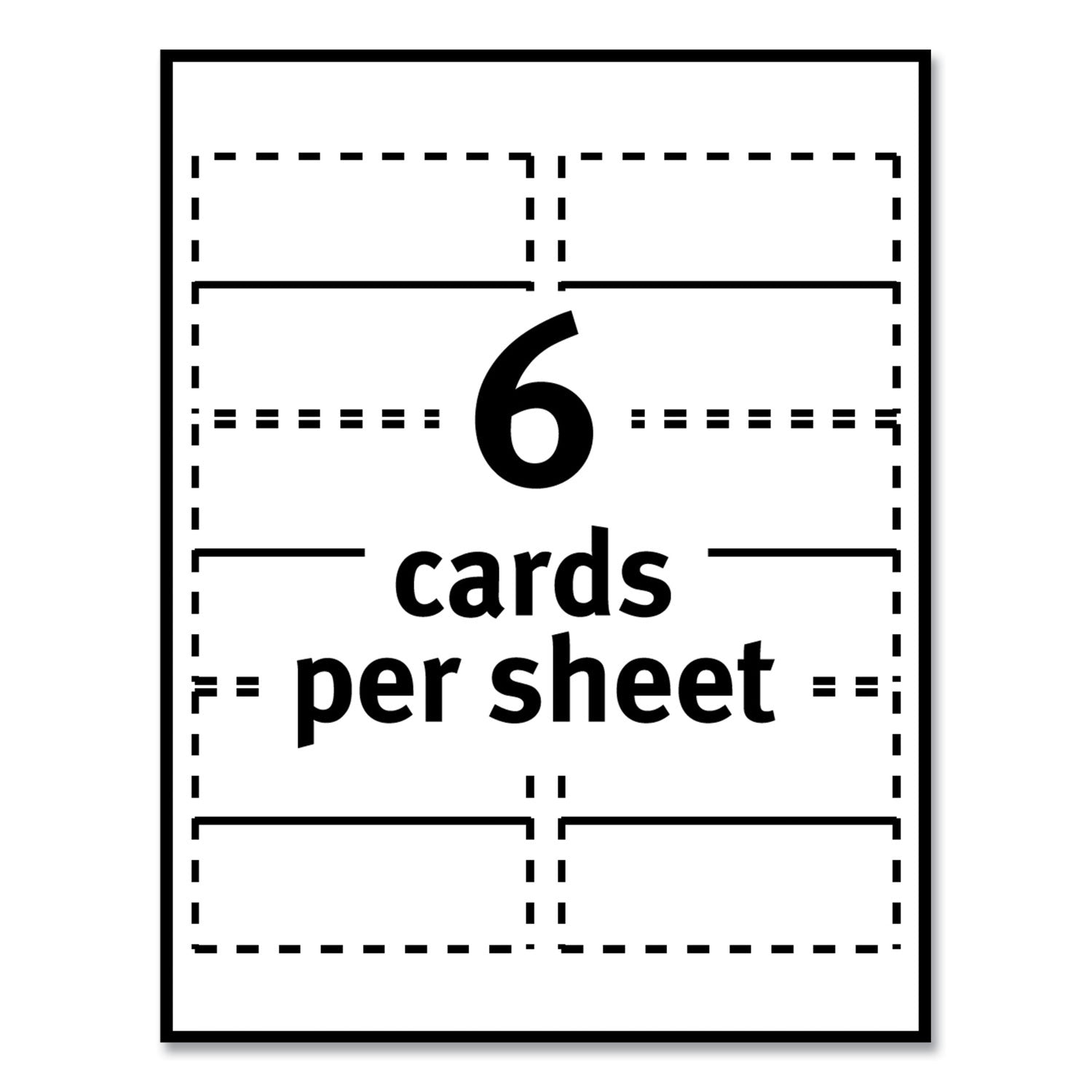 Small Textured Tent Cards, White, 1.44 x 3.75, 6 Cards/Sheet, 25 Sheets/Pack - 