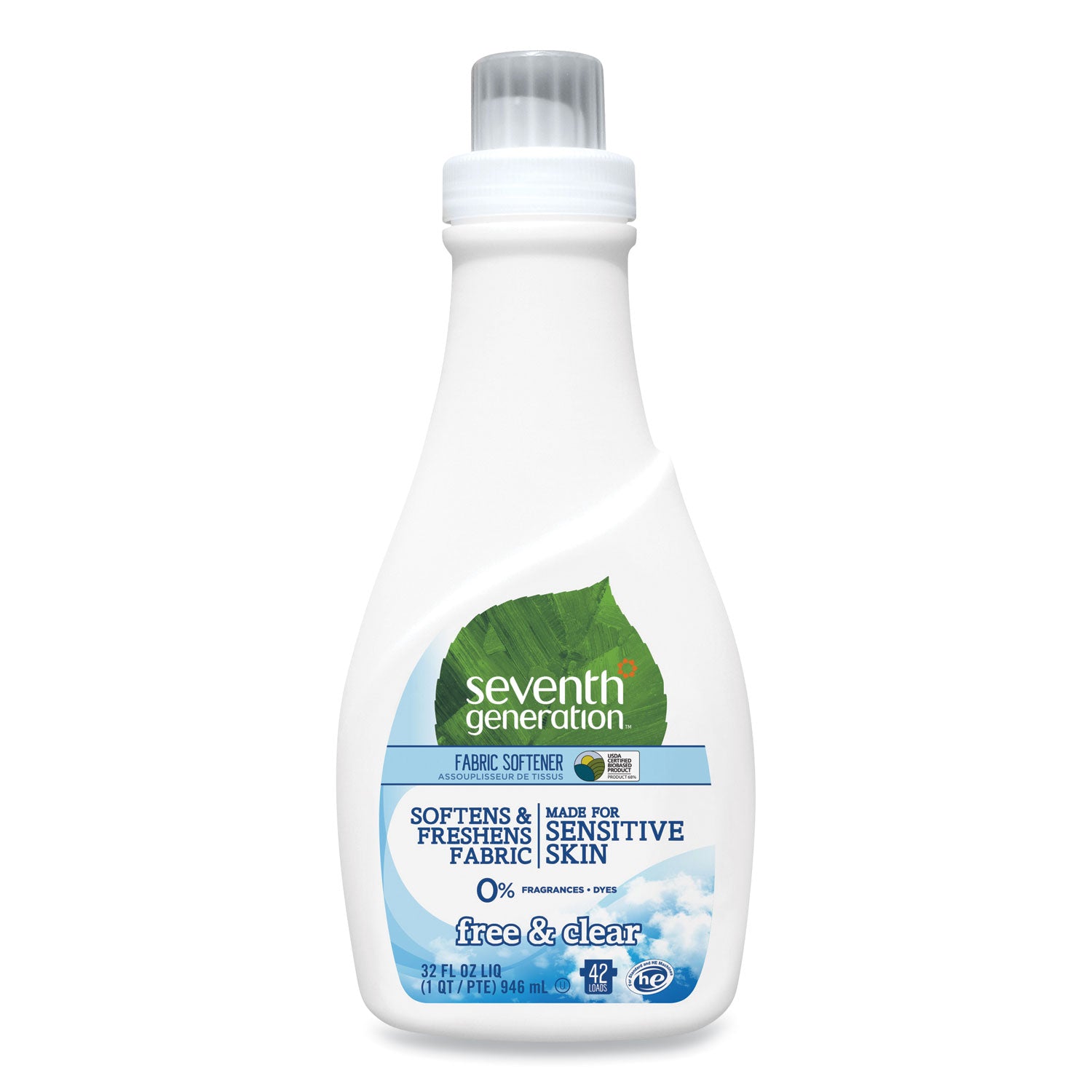 natural-liquid-fabric-softener-free-and-clear-42-loads-32-oz-bottle-6-carton_sev22833 - 1