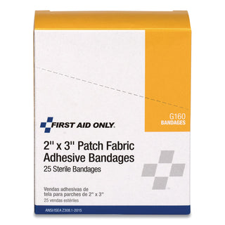 Heavy Woven Adhesive Bandages, Strip, 2 x 3, 25/Box