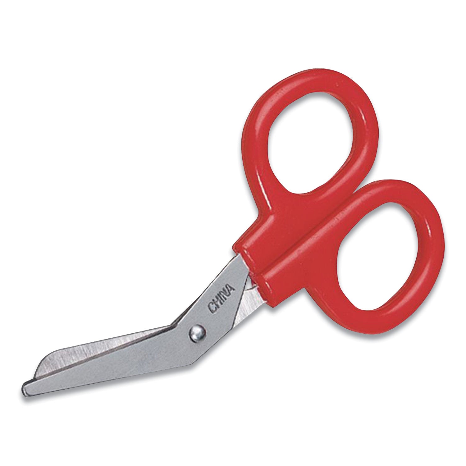 angled-first-aid-kit-scissors-rounded-tip-4-long-15-cut-length-red-offset-handle_fao730010 - 1