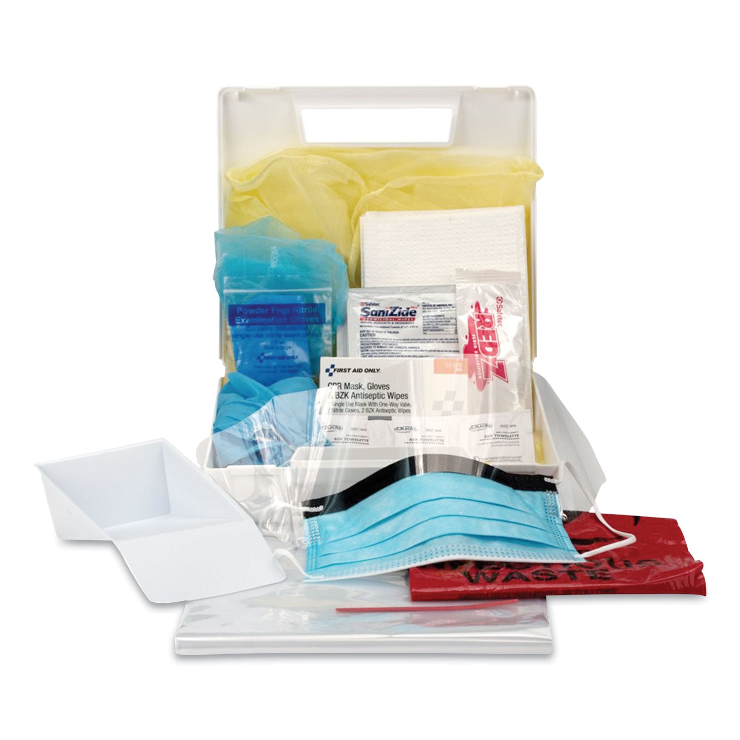 bloodborne-pathogen-spill-clean-up-kit-with-cpr-pack-31-pieces-plastic-case_fao216o - 1