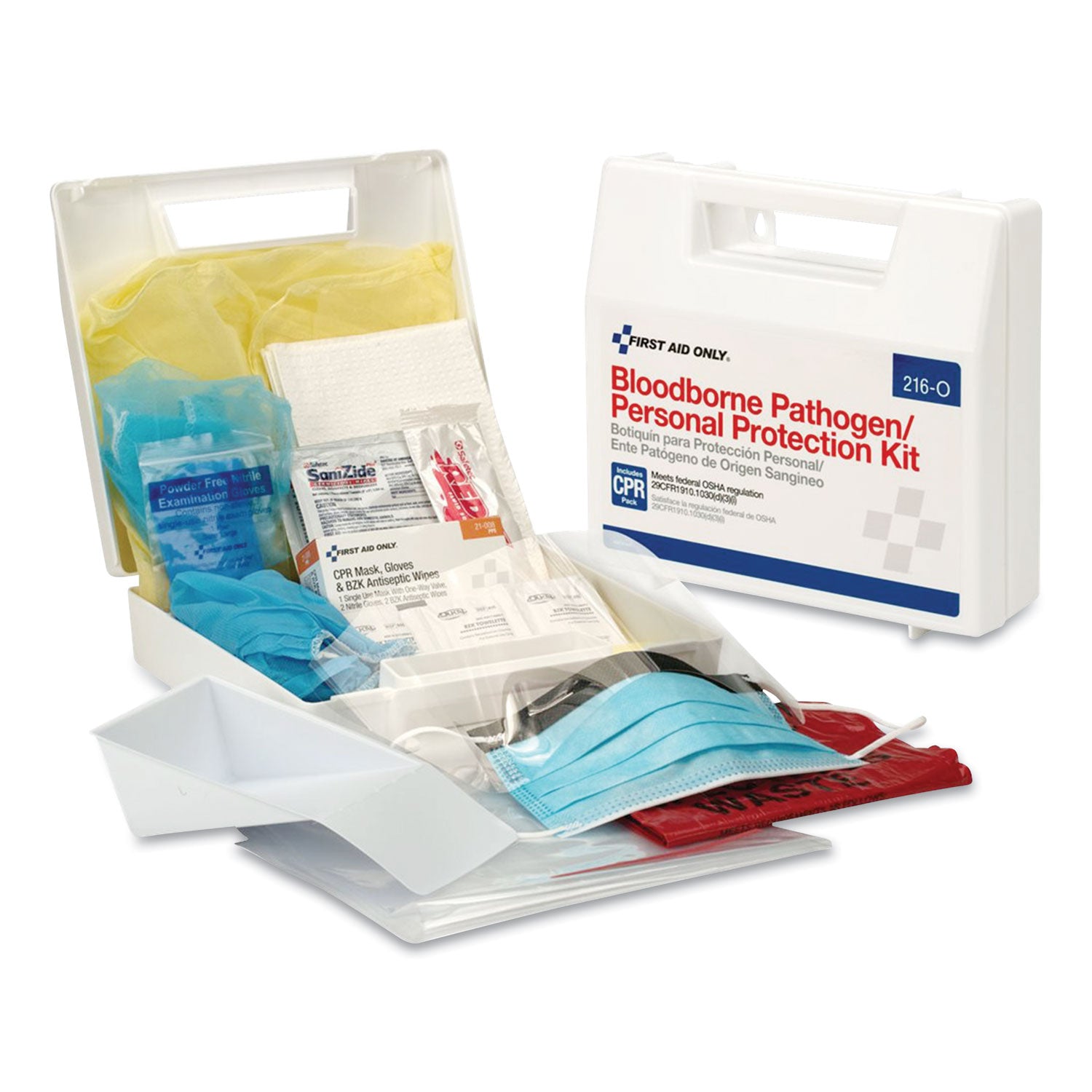 bloodborne-pathogen-spill-clean-up-kit-with-cpr-pack-31-pieces-plastic-case_fao216o - 2