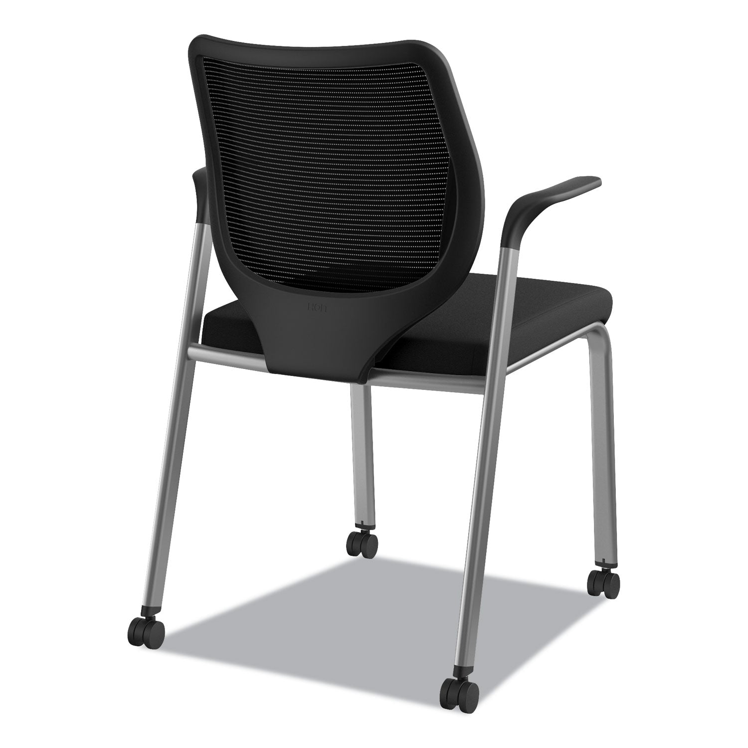 nucleus-series-multipurpose-stacking-chair-with-ilira-stretch-m4-back-supports-up-to-300-lb-black-seat-back-platinum-base_honn606hcu10t1 - 6