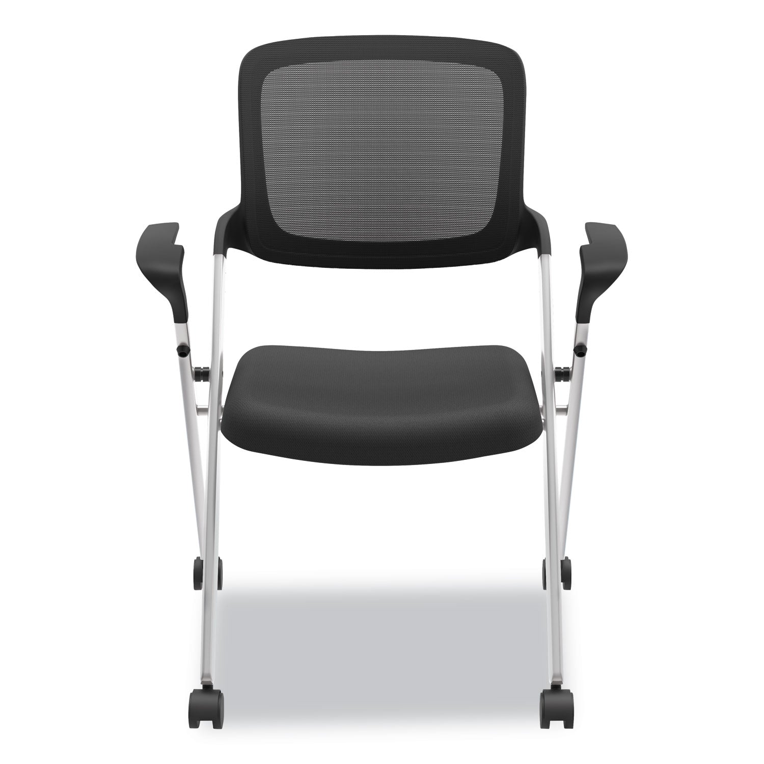 vl314-mesh-back-nesting-chair-supports-up-to-250-lb-19-seat-height-black-seat-black-back-silver-base_bsxvl314slvr - 2