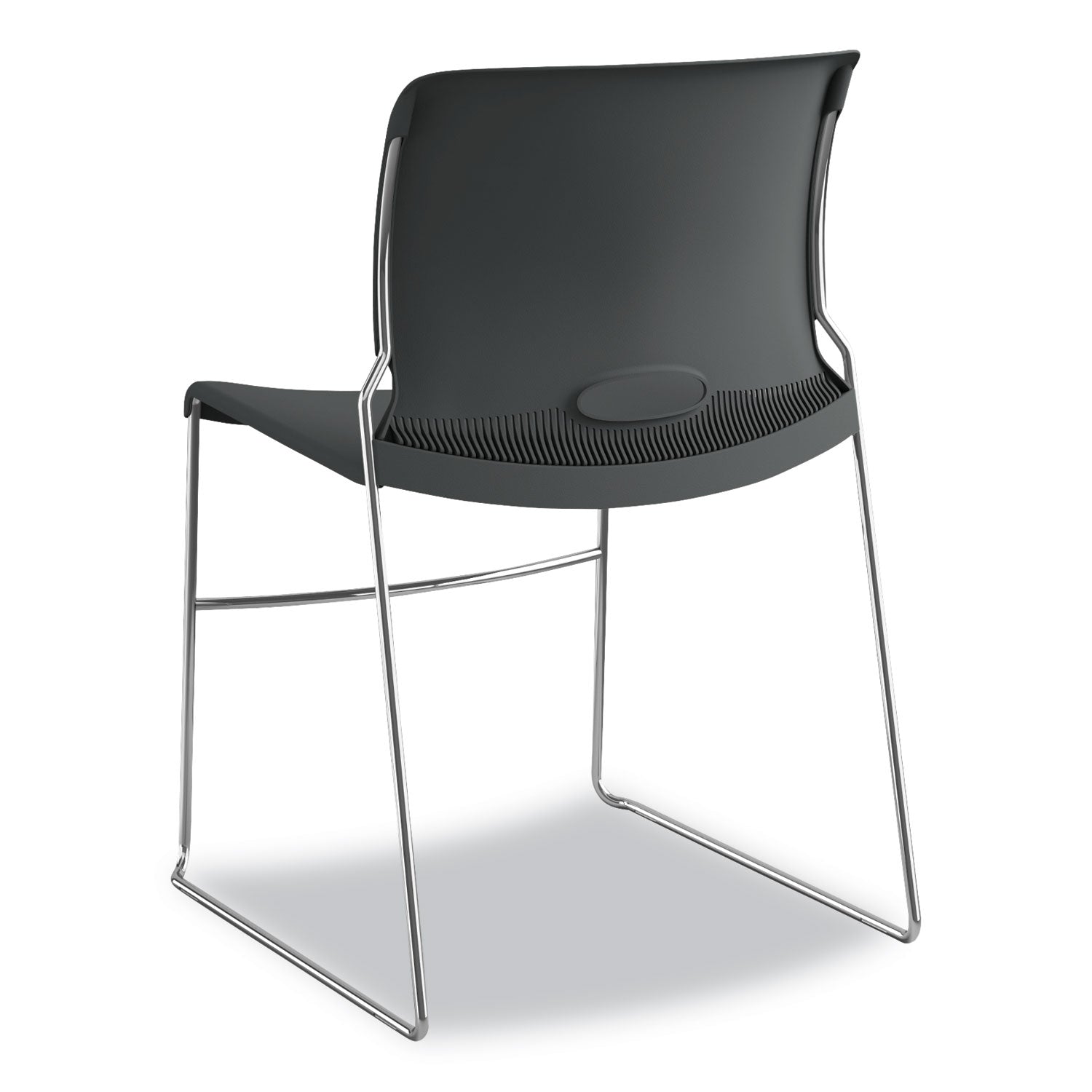 Olson Stacker High Density Chair, Supports Up to 300 lb, 17.75" Seat Height, Lava Seat, Lava Back, Chrome Base, 4/Carton - 