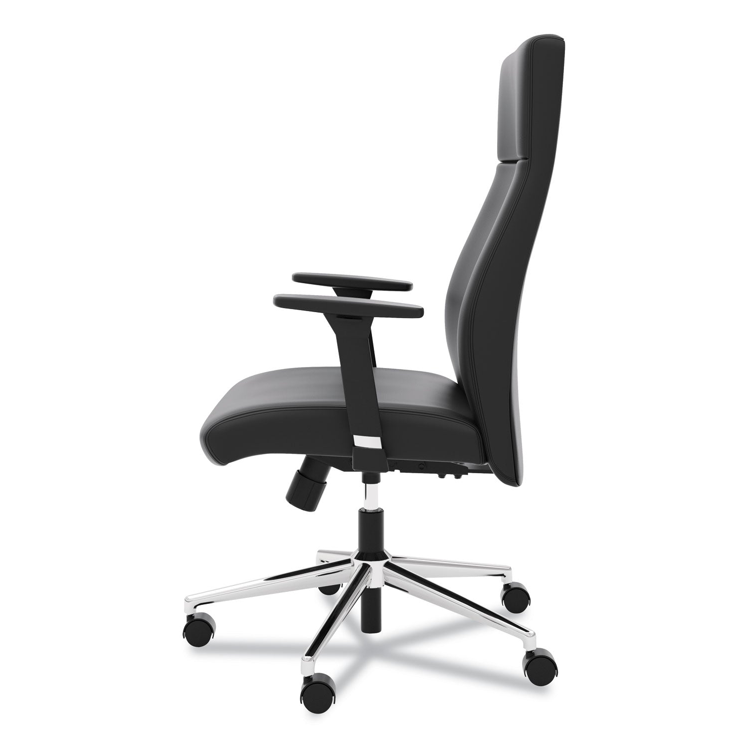 define-executive-high-back-leather-chair-supports-250-lb-17-to-21-seat-height-black-seat-back-polished-chrome-base_bsxvl108sb11 - 4
