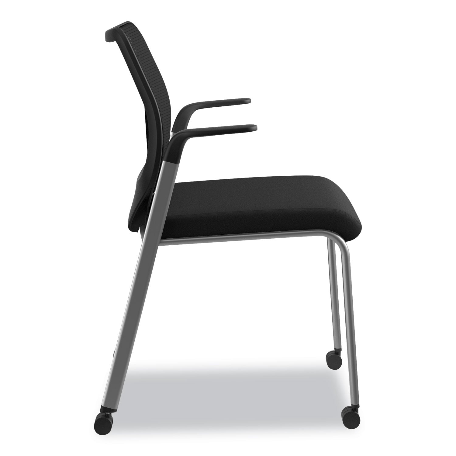 nucleus-series-multipurpose-stacking-chair-with-ilira-stretch-m4-back-supports-up-to-300-lb-black-seat-back-platinum-base_honn606hcu10t1 - 4