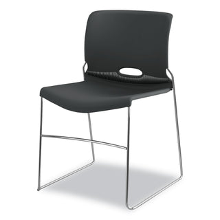 Olson Stacker High Density Chair, Supports Up to 300 lb, 17.75" Seat Height, Lava Seat, Lava Back, Chrome Base, 4/Carton - 