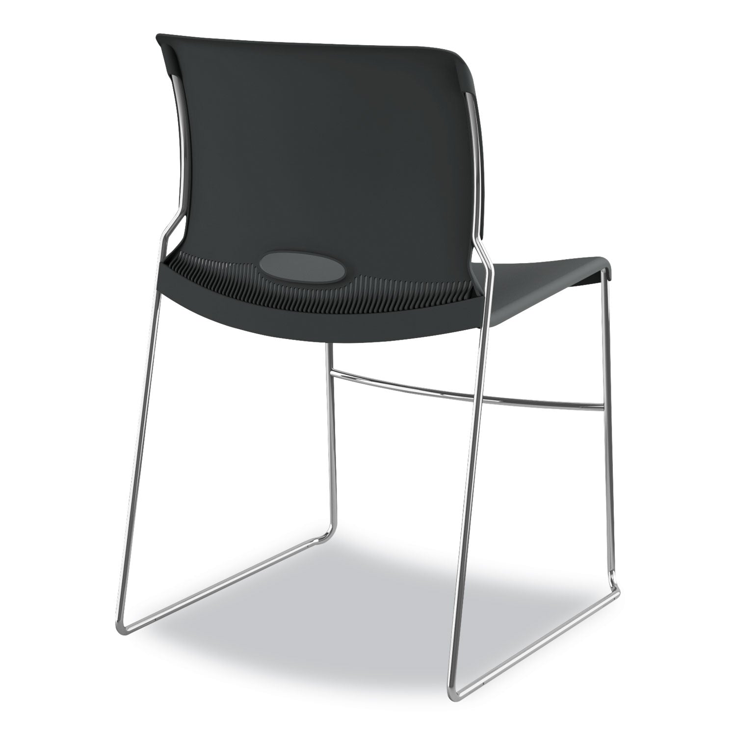 Olson Stacker High Density Chair, Supports Up to 300 lb, 17.75" Seat Height, Lava Seat, Lava Back, Chrome Base, 4/Carton - 