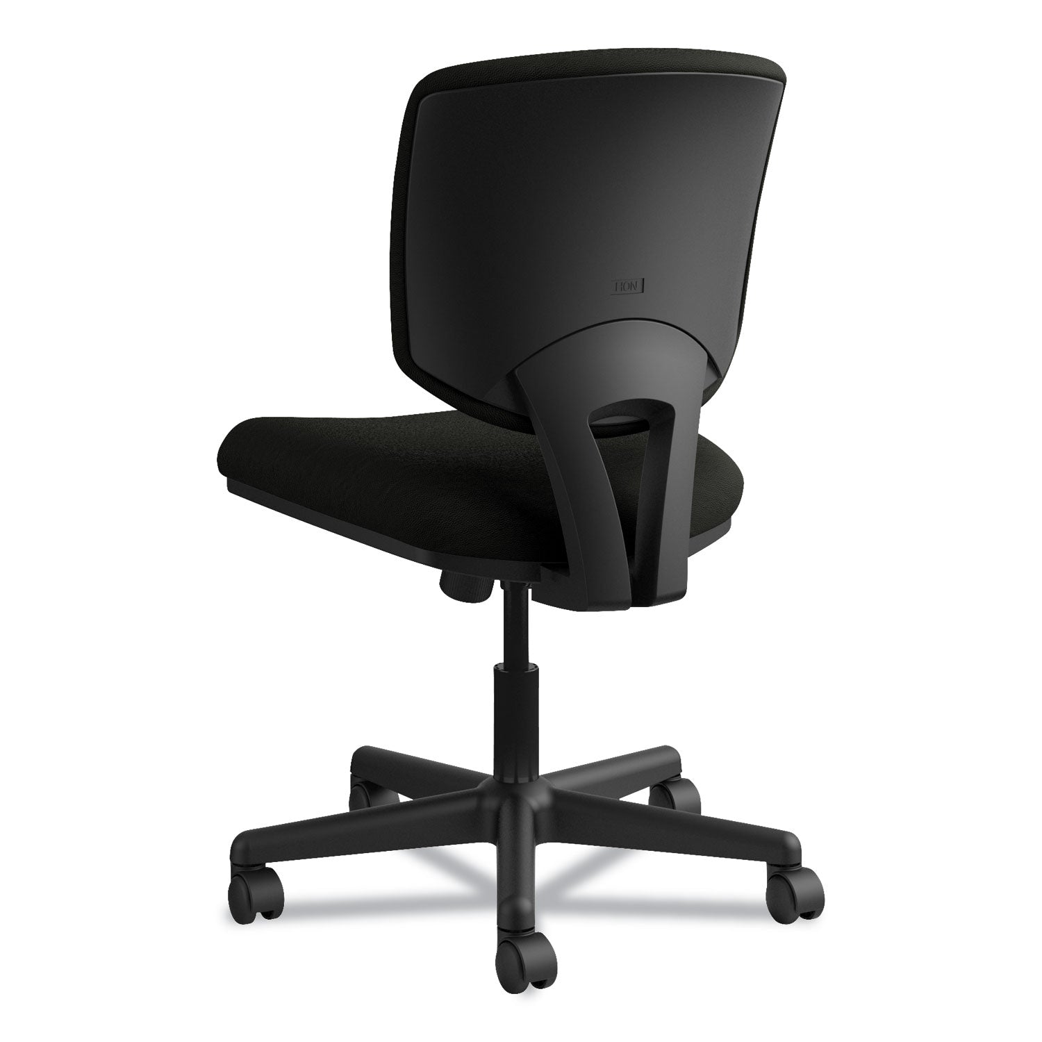 Volt Series Leather Task Chair with Synchro-Tilt, Supports Up to 250 lb, 18" to 22.25" Seat Height, Black - 