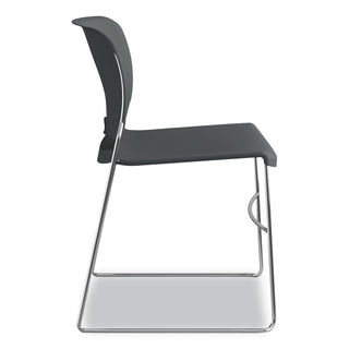 Olson Stacker High Density Chair, Supports Up to 300 lb, 17.75" Seat Height, Lava Seat, Lava Back, Chrome Base, 4/Carton - 