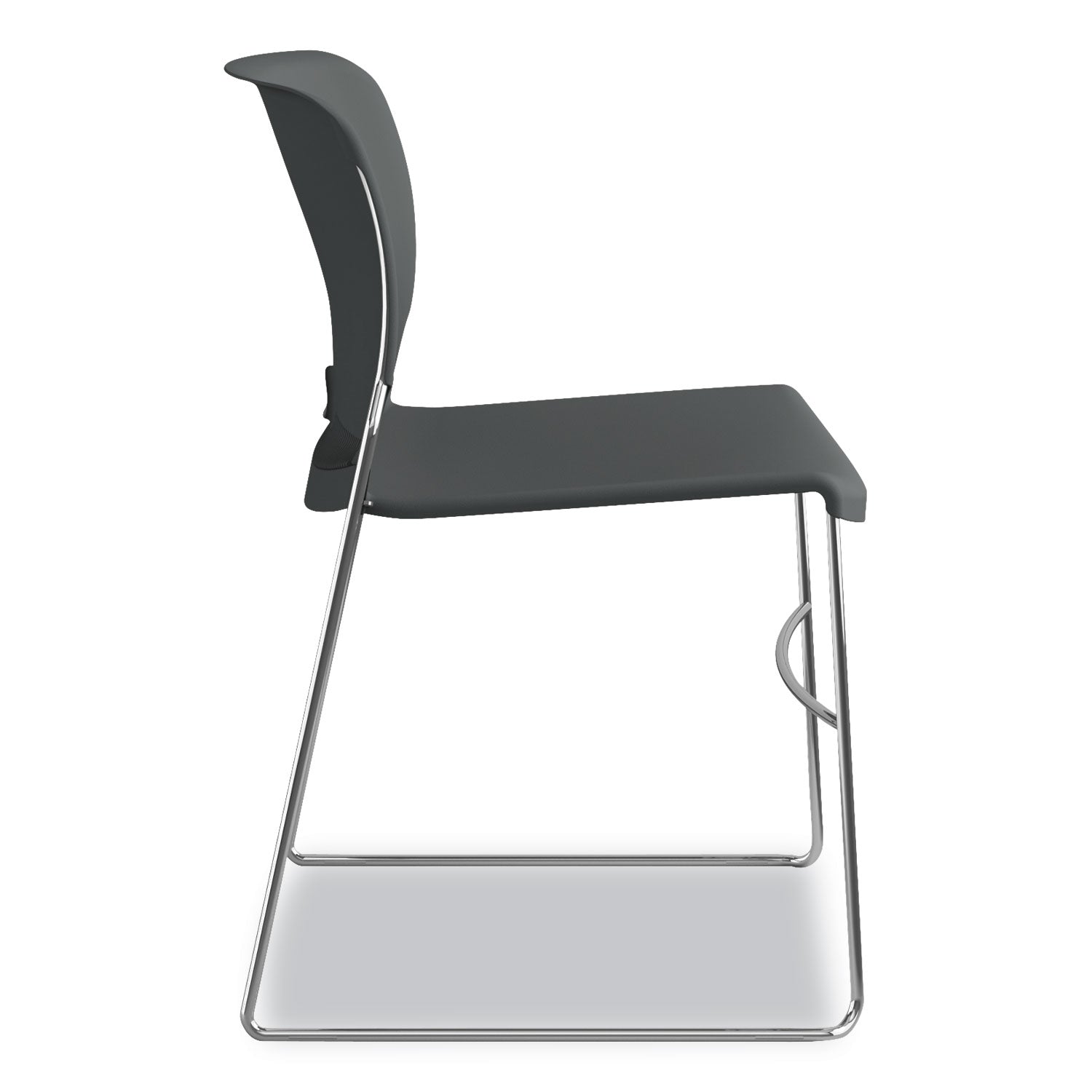 Olson Stacker High Density Chair, Supports Up to 300 lb, 17.75" Seat Height, Lava Seat, Lava Back, Chrome Base, 4/Carton - 