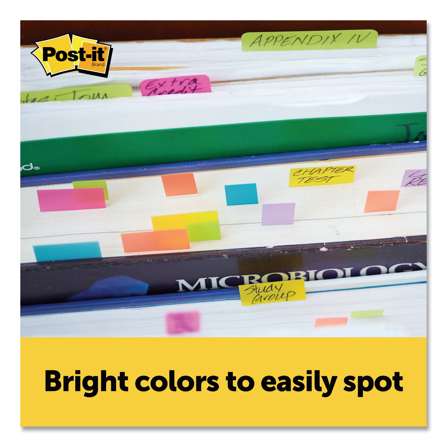Page Flag Markers, Assorted Bright Colors, 50 Sheets/Pad, 10 Pads/Pack - 