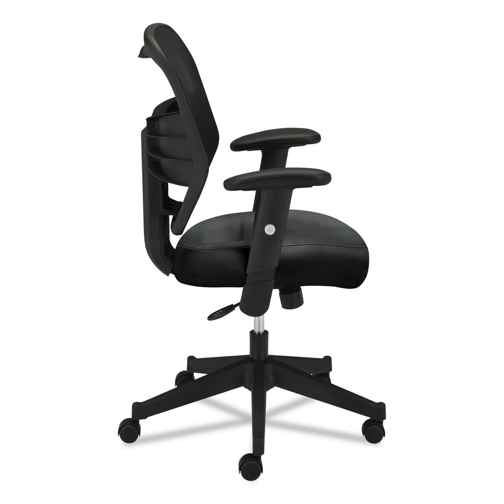 VL531 Mesh High-Back Task Chair with Adjustable Arms, Supports Up to 250 lb, 18" to 22" Seat Height, Black