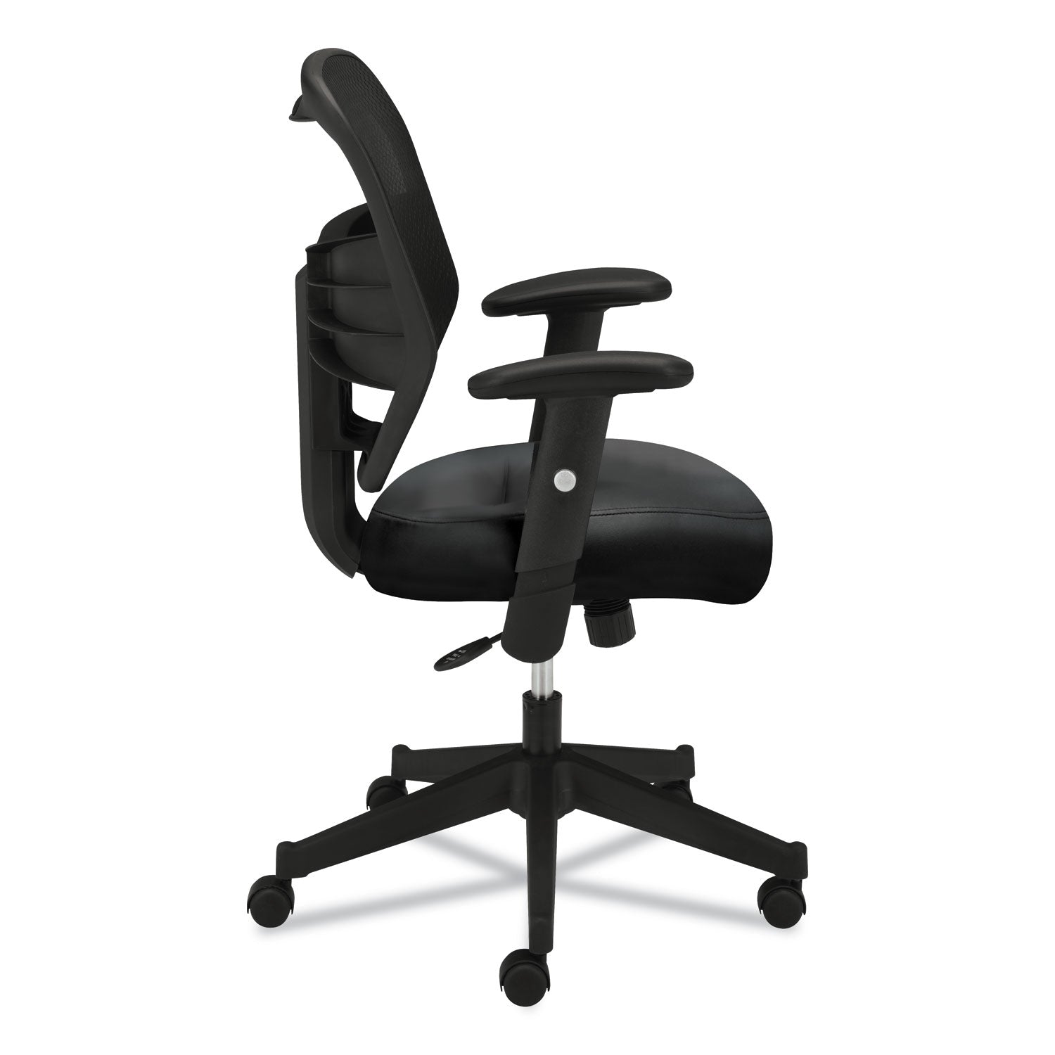VL531 Mesh High-Back Task Chair with Adjustable Arms, Supports Up to 250 lb, 18" to 22" Seat Height, Black - 