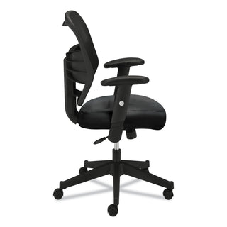 VL531 Mesh High-Back Task Chair with Adjustable Arms, Supports Up to 250 lb, 18" to 22" Seat Height, Black
