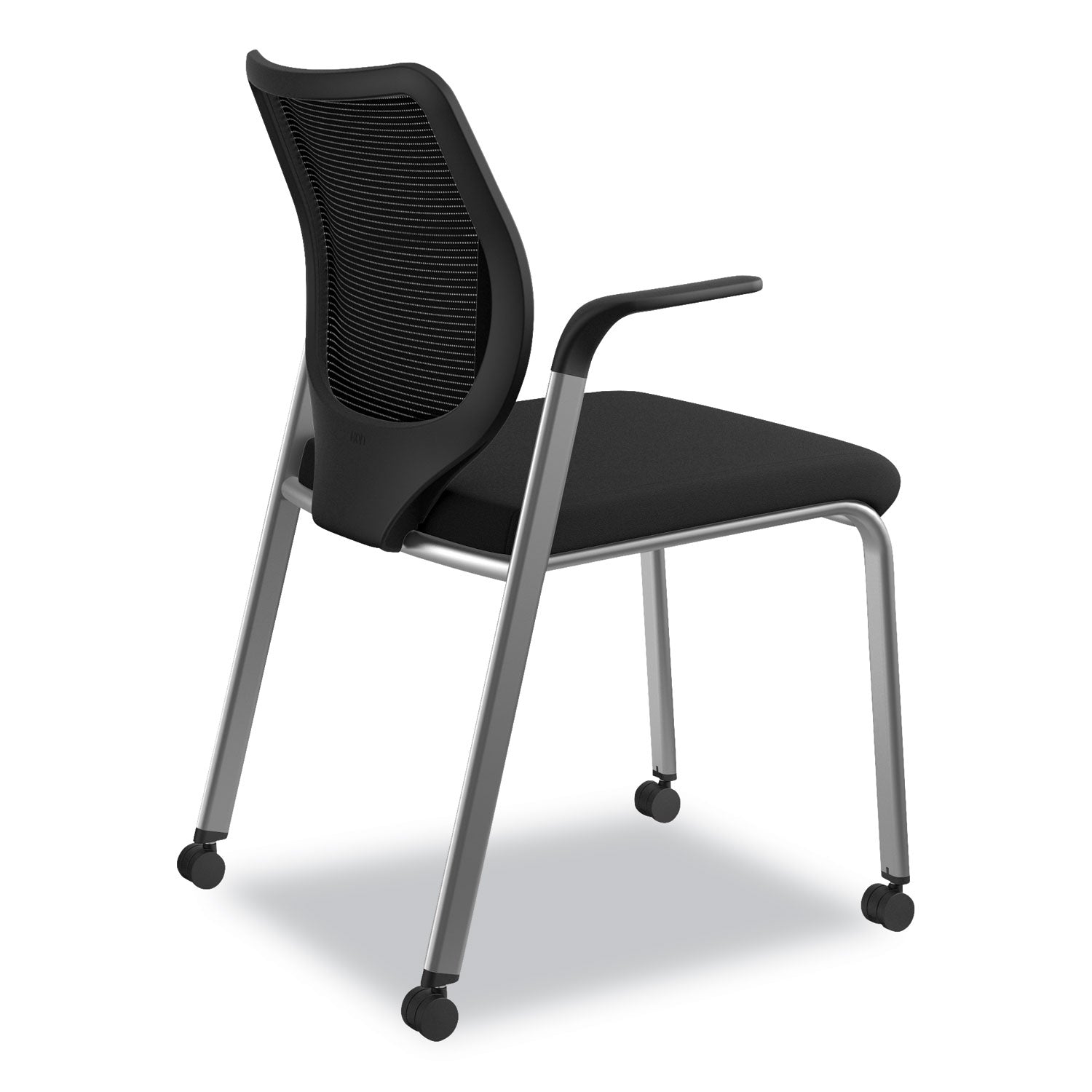 nucleus-series-multipurpose-stacking-chair-with-ilira-stretch-m4-back-supports-up-to-300-lb-black-seat-back-platinum-base_honn606hcu10t1 - 5