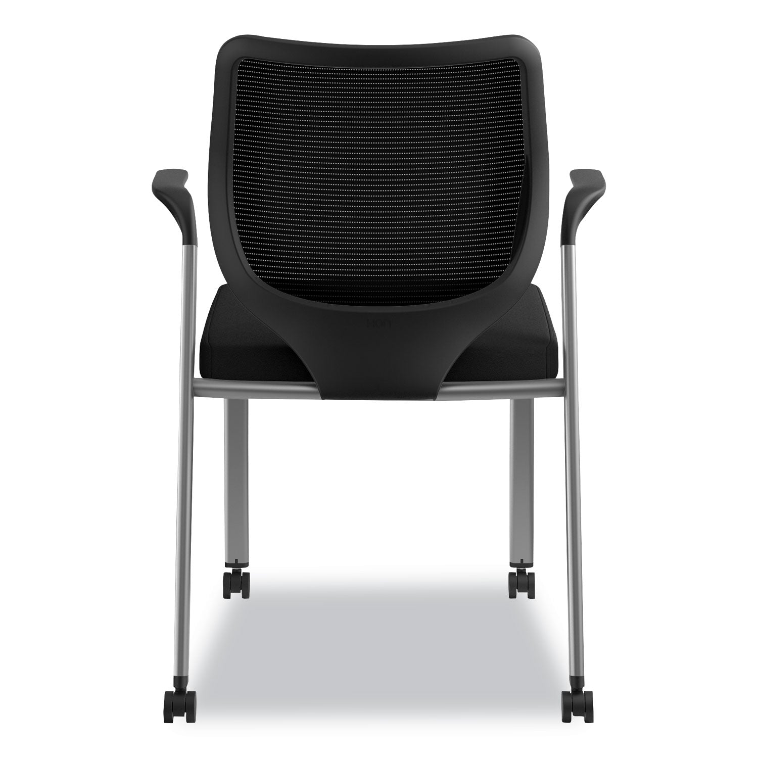 nucleus-series-multipurpose-stacking-chair-with-ilira-stretch-m4-back-supports-up-to-300-lb-black-seat-back-platinum-base_honn606hcu10t1 - 7