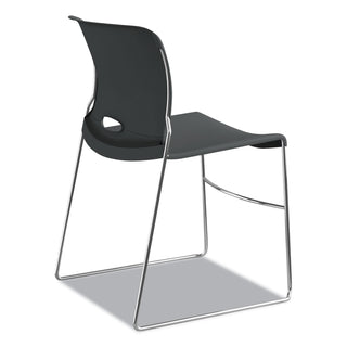 Olson Stacker High Density Chair, Supports Up to 300 lb, 17.75" Seat Height, Lava Seat, Lava Back, Chrome Base, 4/Carton - 
