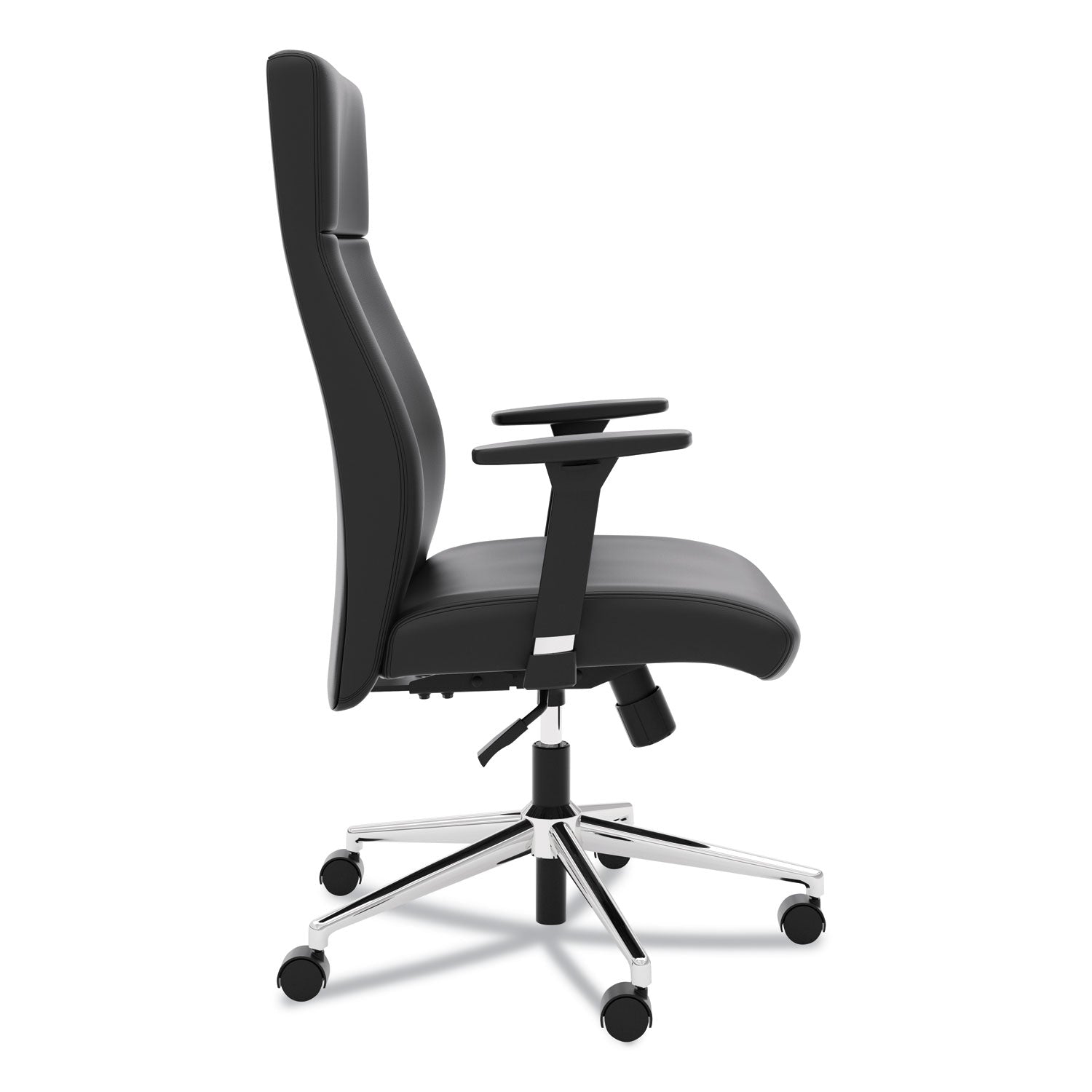 define-executive-high-back-leather-chair-supports-250-lb-17-to-21-seat-height-black-seat-back-polished-chrome-base_bsxvl108sb11 - 3