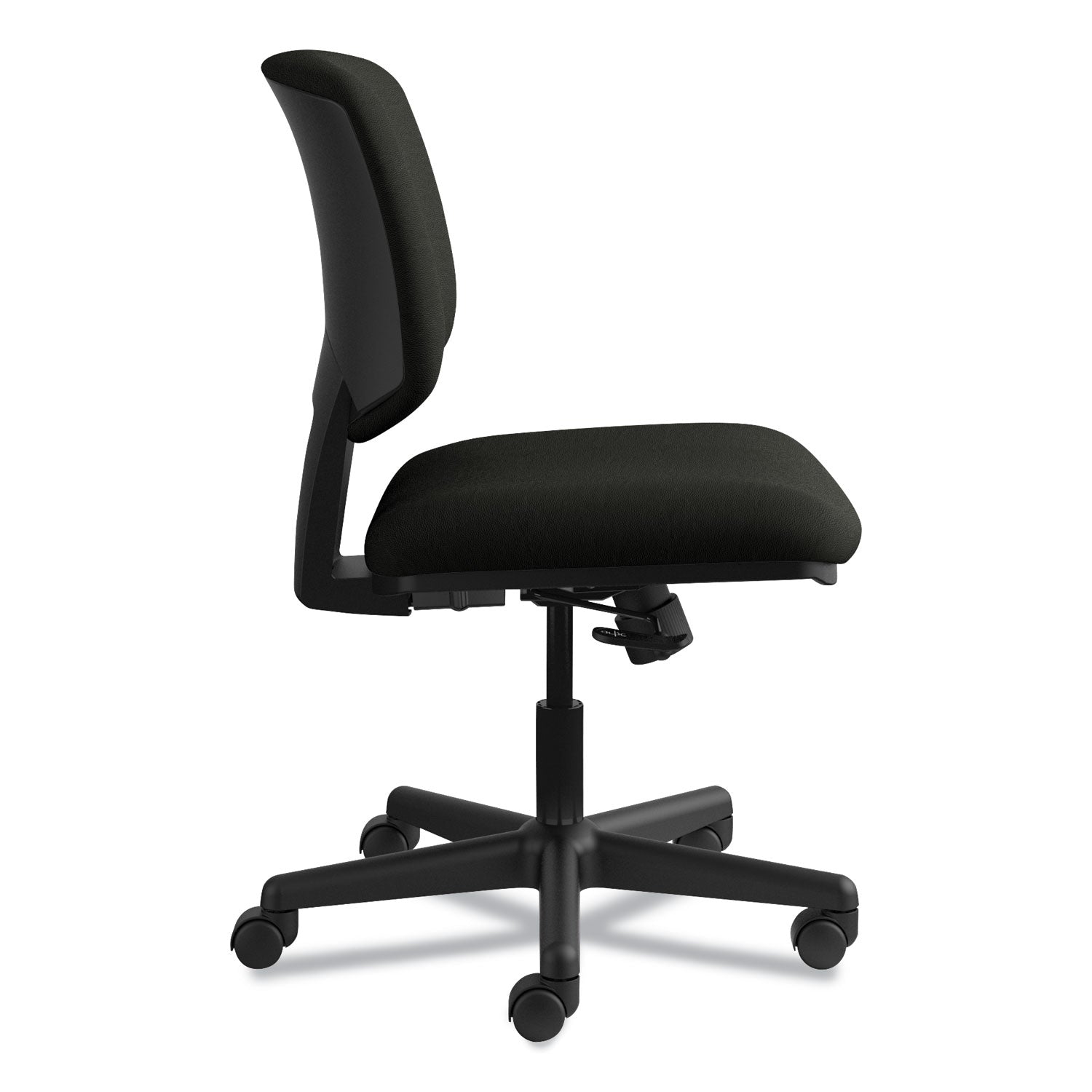 Volt Series Leather Task Chair, Supports Up to 250 lb, 18" to 22.25" Seat Height, Black - 