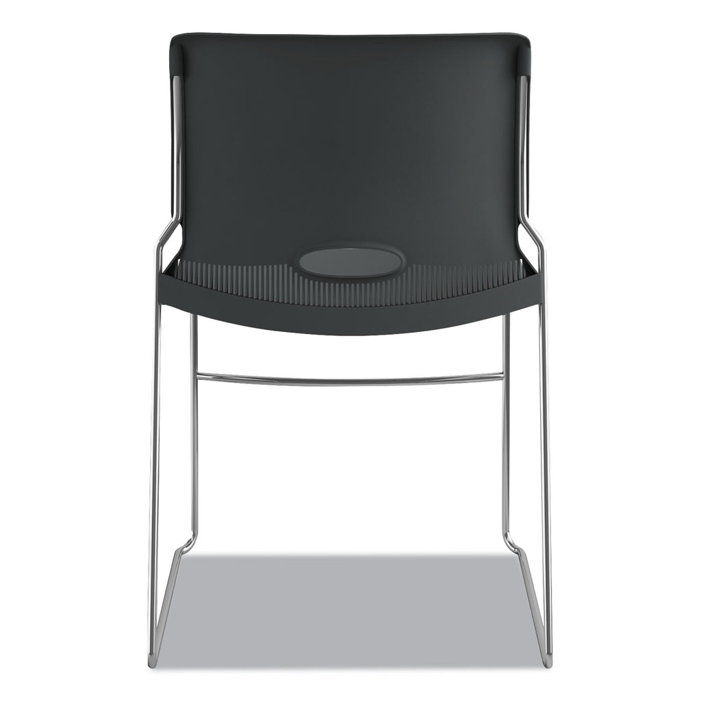 Olson Stacker High Density Chair, Supports Up to 300 lb, 17.75" Seat Height, Lava Seat, Lava Back, Chrome Base, 4/Carton - 