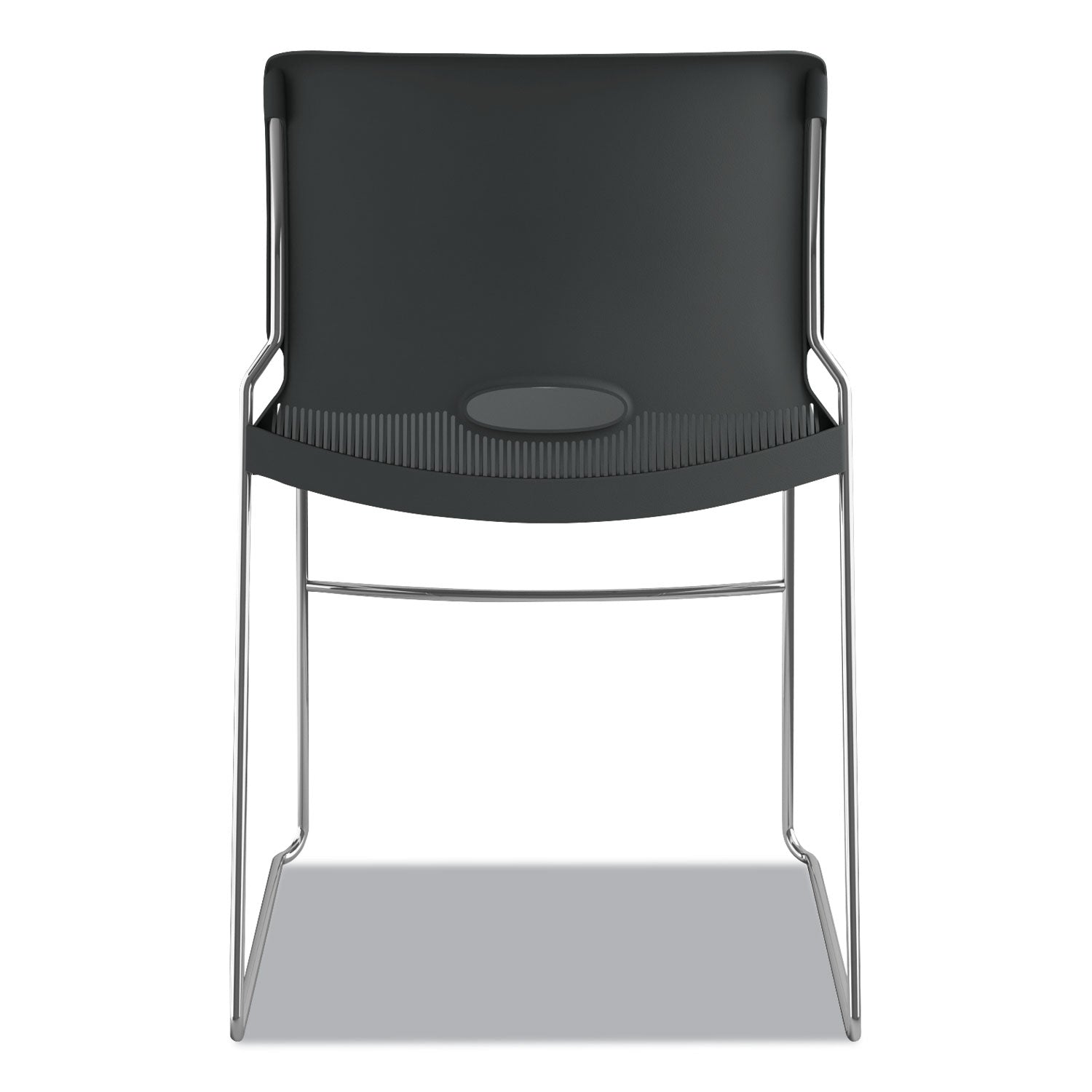 Olson Stacker High Density Chair, Supports Up to 300 lb, 17.75" Seat Height, Lava Seat, Lava Back, Chrome Base, 4/Carton - 