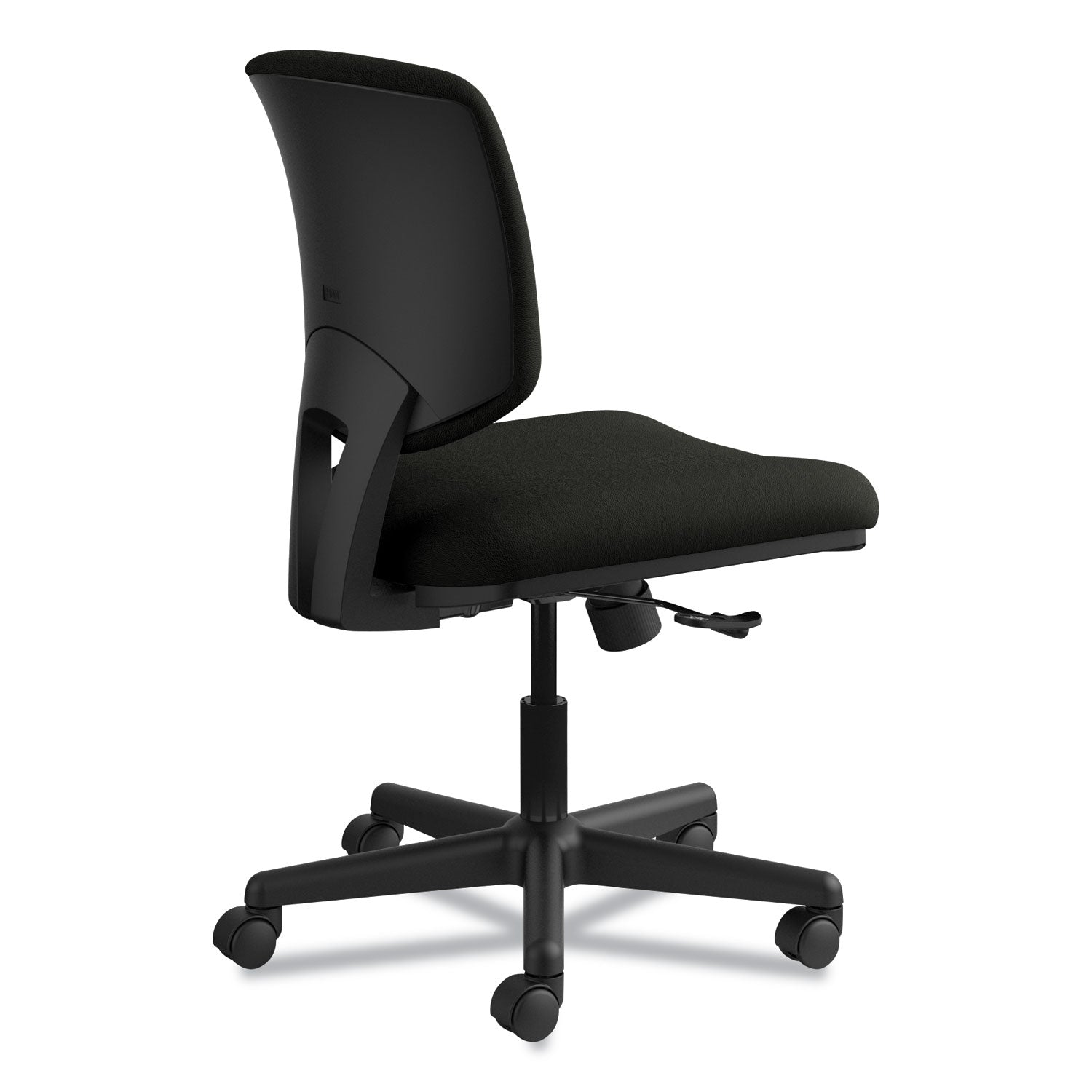 Volt Series Leather Task Chair, Supports Up to 250 lb, 18" to 22.25" Seat Height, Black - 