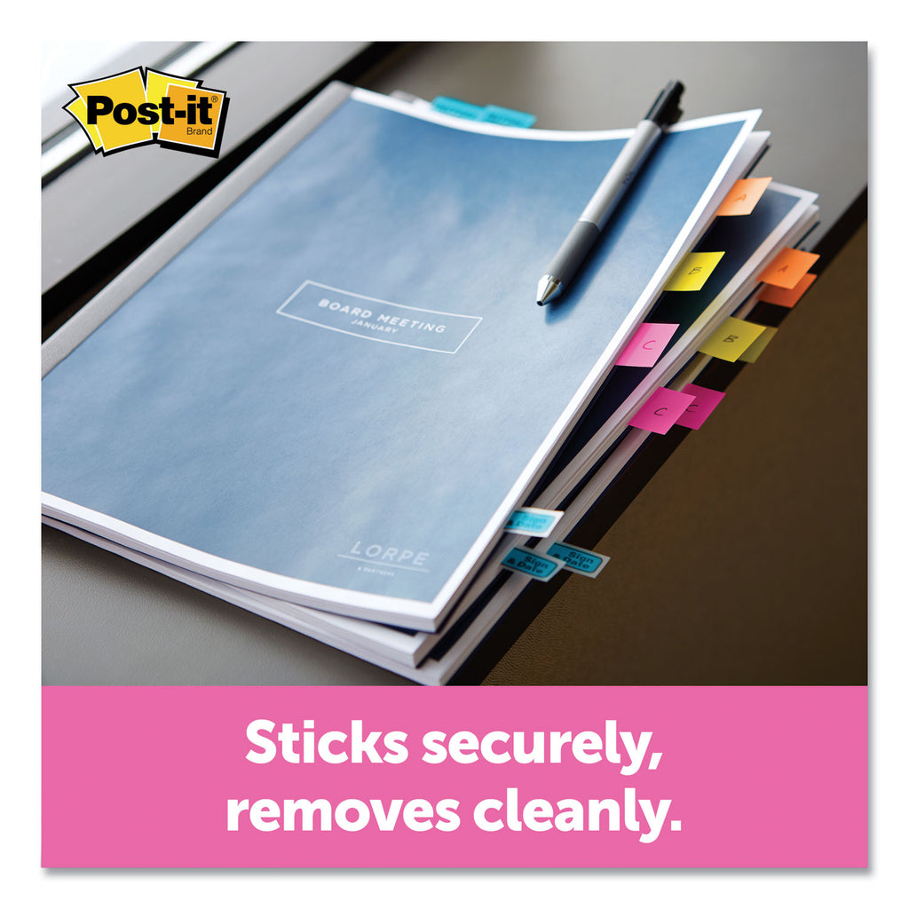 Page Flags in Desk Grip Dispenser, 1 x 1.75, Yellow, 200/Dispenser - 