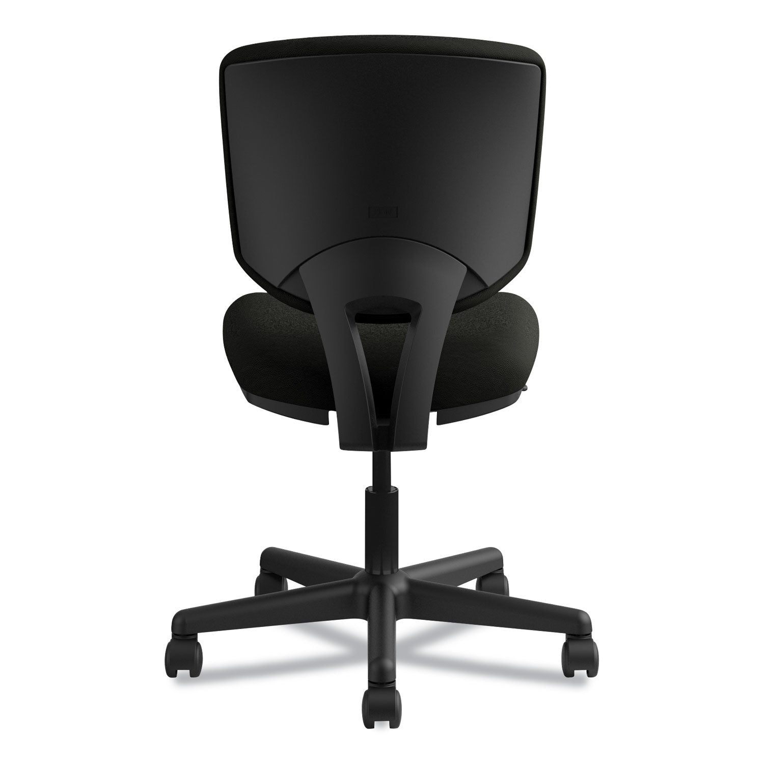 Volt Series Leather Task Chair with Synchro-Tilt, Supports Up to 250 lb, 18" to 22.25" Seat Height, Black - 