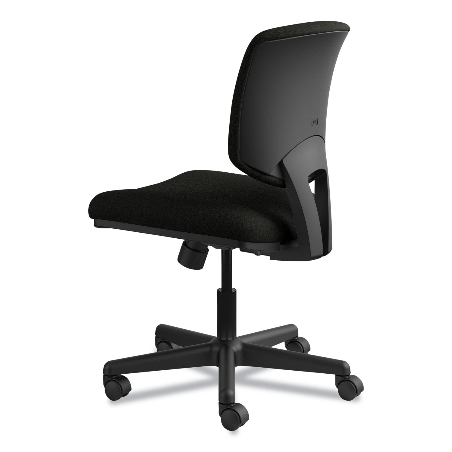 Volt Series Leather Task Chair, Supports Up to 250 lb, 18" to 22.25" Seat Height, Black - 