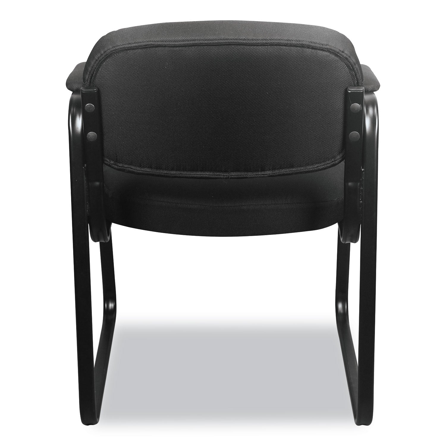 HVL653 SofThread Bonded Leather Guest Chair, 22.25" x 23" x 32", Black Seat, Black Back, Black Base - 