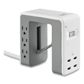 essential-surgearrest-surge-protector-bridge-design-6-ac-outlets-4-usb-ports-6-ft-cord-1080-j-white_apwpe6u4w - 1