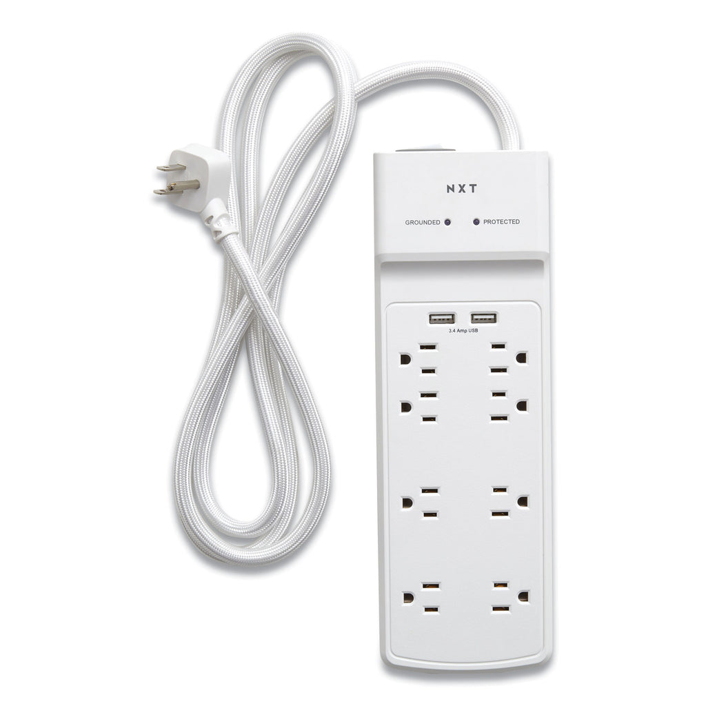 surge-protector-8-ac-outlets-2-usb-ports-6-ft-cord-2100-j-white_nxt24324337 - 1