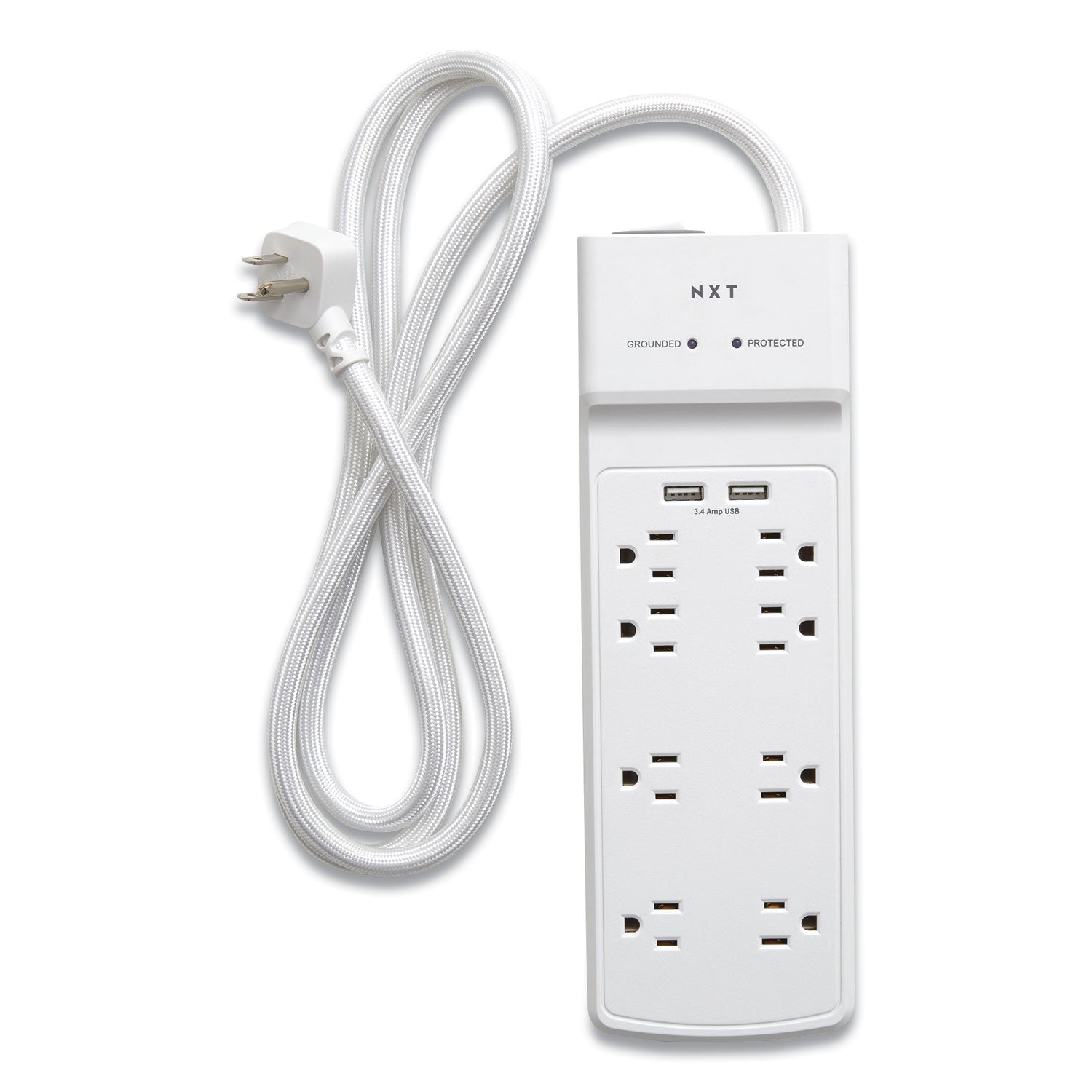 surge-protector-8-ac-outlets-2-usb-ports-6-ft-cord-2100-j-white_nxt24324337 - 1
