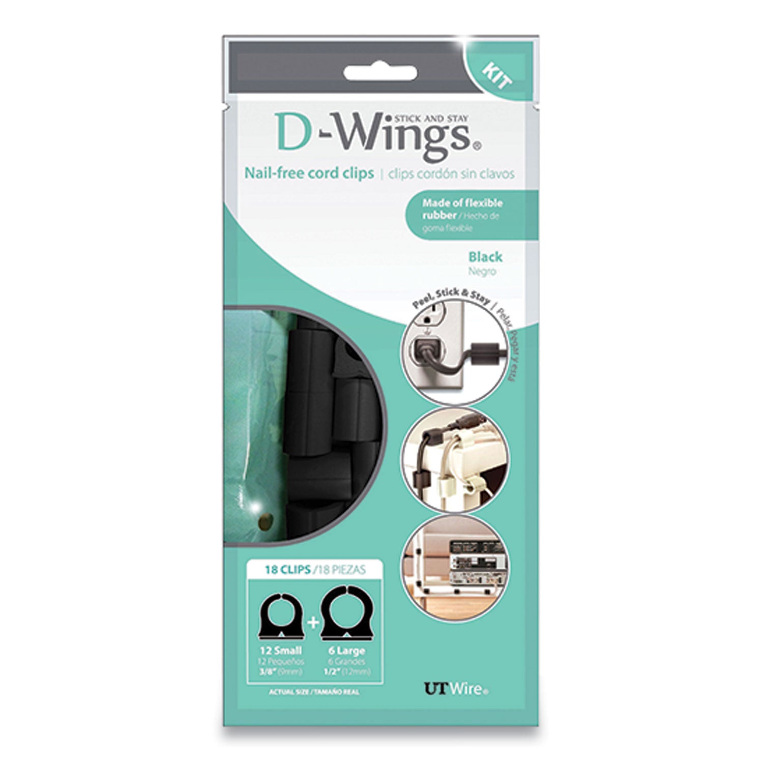d-wings-nail-free-cord-clips-12-small-038-six-large-05-black-18-pack_rboutwd18bk - 1