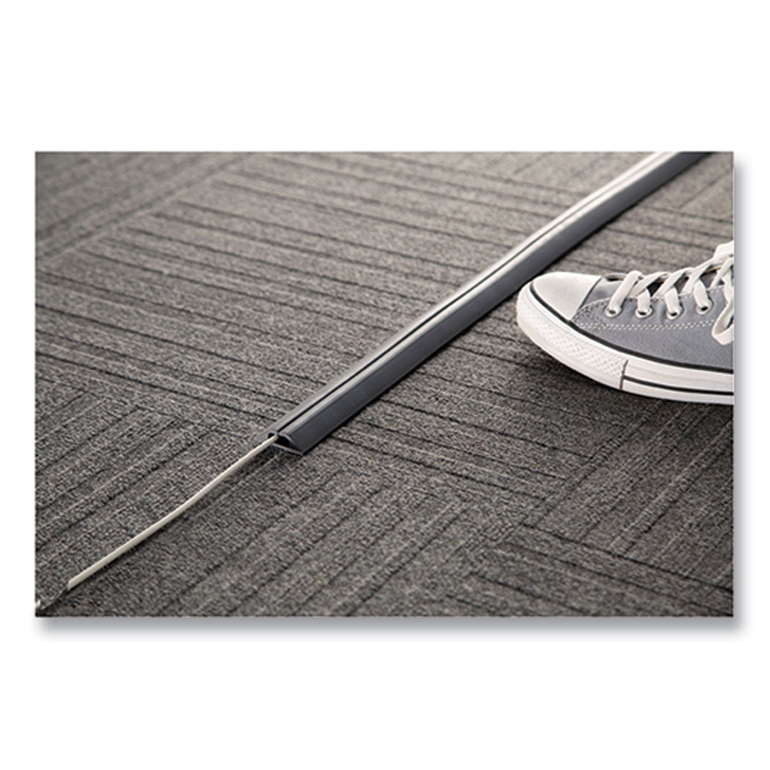 Compact Cord Protector and Concealer, 1.6" x 5 ft, Gray