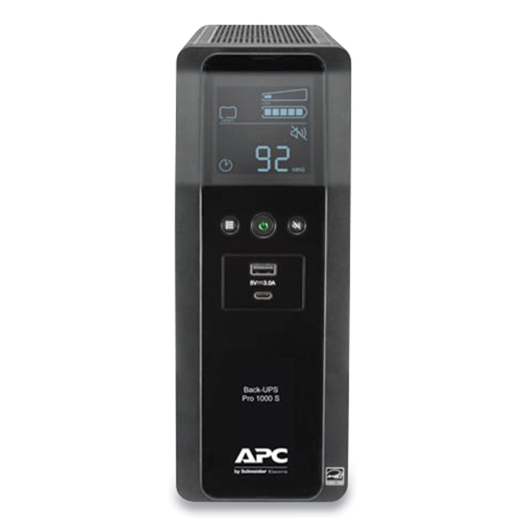 BR1000MS Back-UPS PRO BR Series SineWave Battery Backup System, 10 Outlets, 1,000 VA, 1,080 J