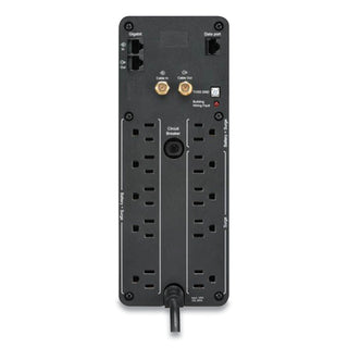 BR1000MS Back-UPS PRO BR Series SineWave Battery Backup System, 10 Outlets, 1,000 VA, 1,080 J