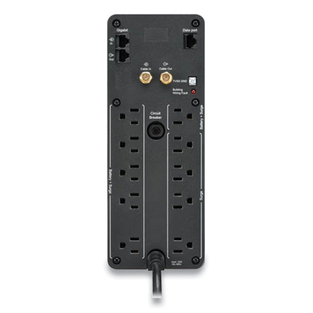 BR1350MS Back-UPS PRO BR Series SineWave Battery Backup System, 10 Outlets, 1,350 VA, 1,080 J