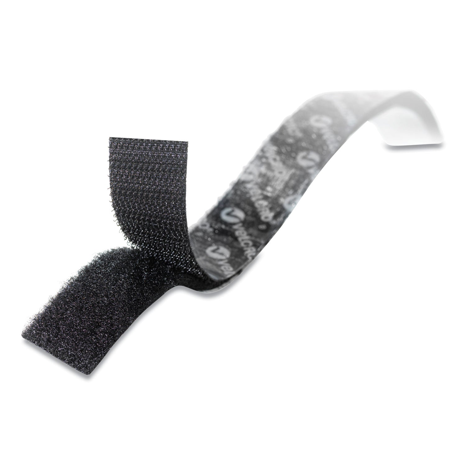Sticky-Back Fasteners, Removable Adhesive, 0.75" x 30 ft, Black - 